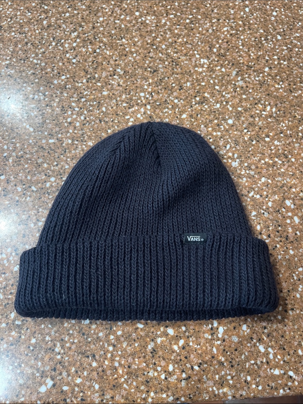 Vans Black Ribbed Cuff Beanie